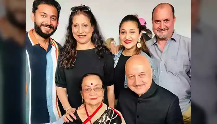 Anupam Kher with family
