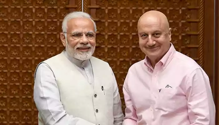 Anupam Kher with prime minister
