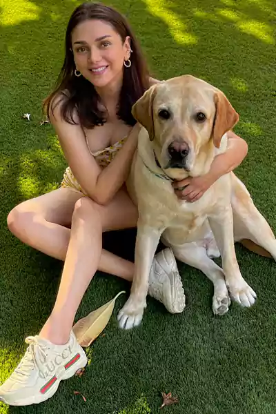 ADITI RAO HYDARI with her dog