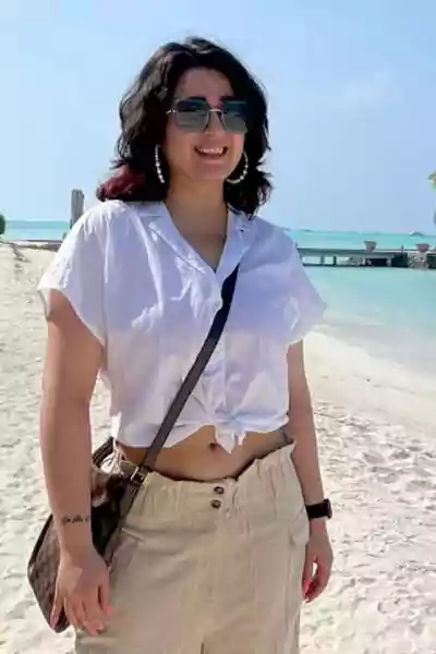 CHARMY KAUR on a beach