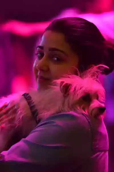 CHARMY KAUR with her dog
