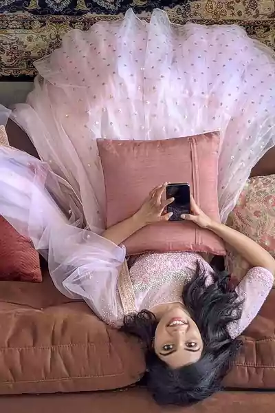 KALYANI PRIYADARSHAN in beautiful pink dress