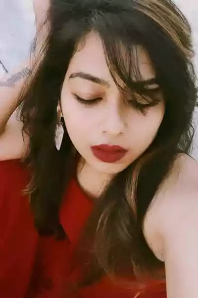 Meghashree in hot red dress