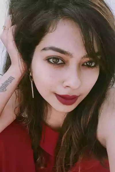 Meghashree in hot red dress