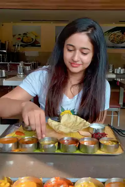 Poonam Bajwa eating