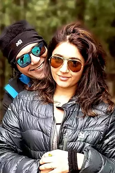 Poonam Bajwa with her boyfriend