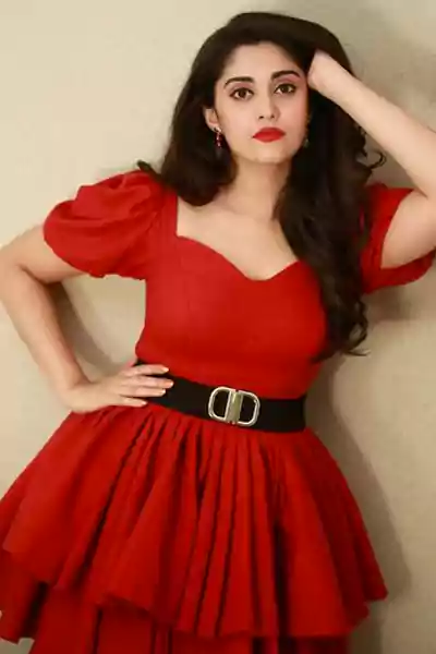 SURBHI PURANIK in hot red dress