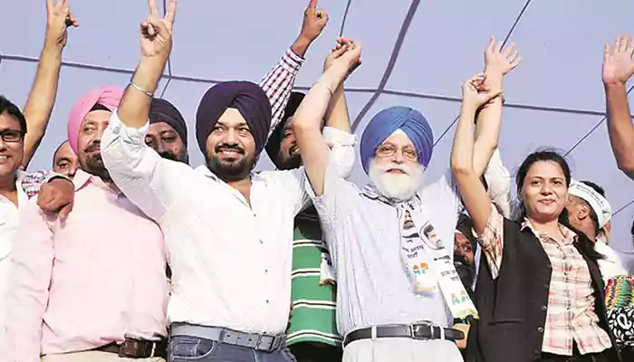 Gurpreet Ghuggi in a political rally