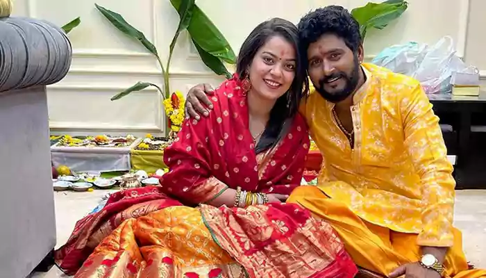 Nidhi Jha with her husband