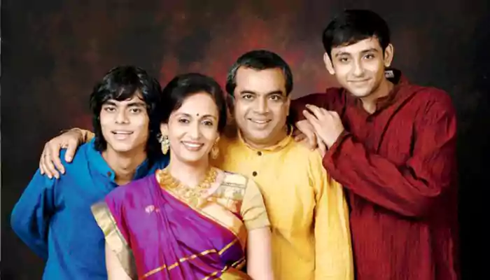 Paresh Rawal with his family