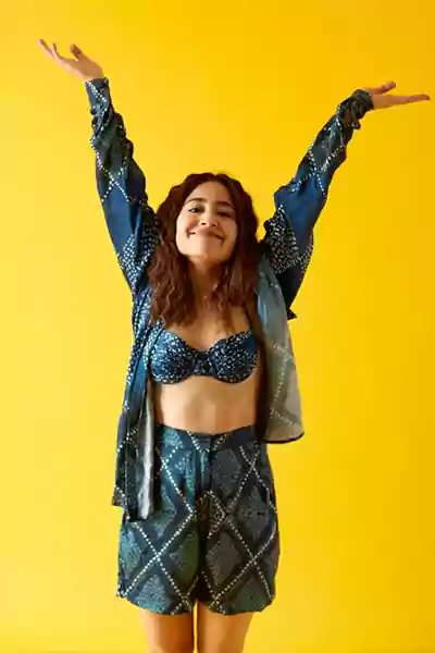 Shweta Tripathi Sharma bold photoshoot in blue bra