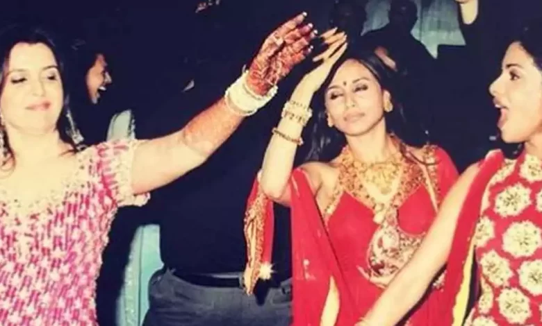 'Drunk dulhan' Farah shares throwback pic with Priyanka, Rani from Sangeet