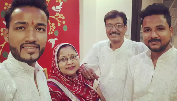 Himanshu Gola with his family