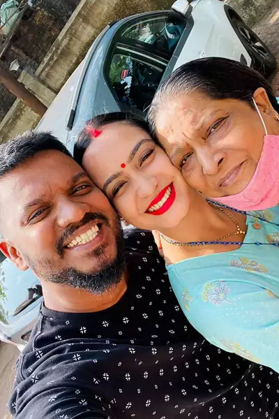 Paul Marshal Cardoz with his mother & wife
